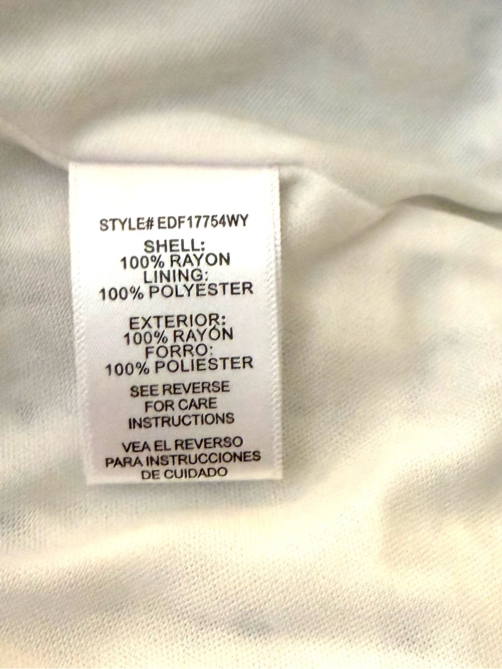Sleeveless White Mini Dress with Blue Print sz LARGE - Picture 6 of 7